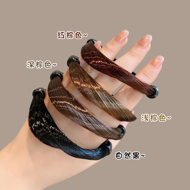 Dây Cột Tóc Co Giãn Hình Tóc Giả Thời Trang Hàn Quốc Cho Nữ