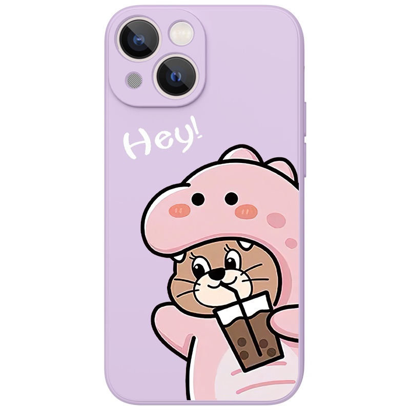 Ốp lưng JURSUE hoạt hình cặp đôi dễ thương đẹp Cho iPhone 14 13 12 11 Pro Max SE 2020 X XR XS 8 7 ip 6S 6 Plus kute Y2144