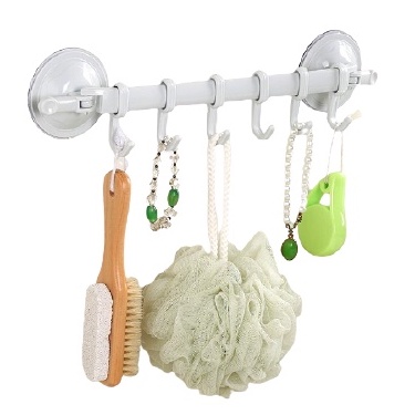 Móc treo nhựa 6 móc treo đồ đa năng công nghệ hút chân không siêu chắc không cần khoan vít MMS 101256