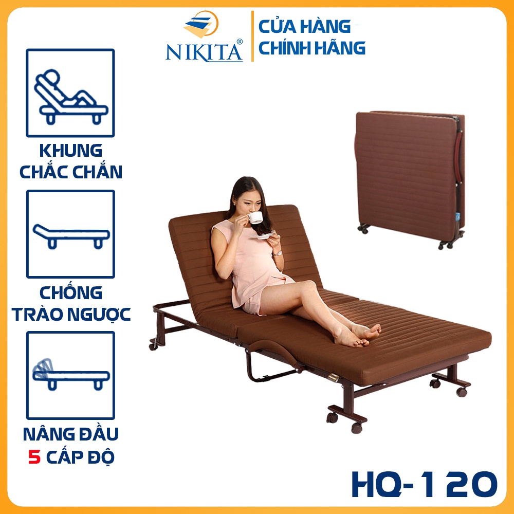 Giường gấp đôi kiểu Hàn Quốc - NIKITA HQ120 ( 120x190x35 cm)