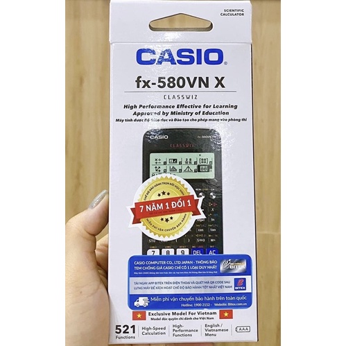 [Máy tính Casio FX 580VN X Hàng chính hãng bảo hành 7 năm casio 580vnx