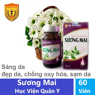 Sương Mai Học Viện Quân Y - Viên uống giúp sáng da, da hết nhăn, hỗ trợ trị nám tàng nhang, phòng lão hóa da (Lọ 60 viên