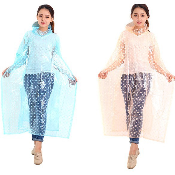 Áo mưa chấm bi màu sắc thời trang #2