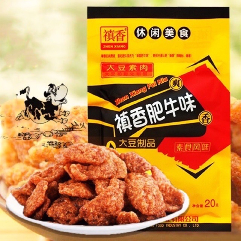 1 BỊCH 20 GÓI THỊT HỔ CHAY CAY VÀNG 45gr HƯƠNG VỊ BÒ BÉO