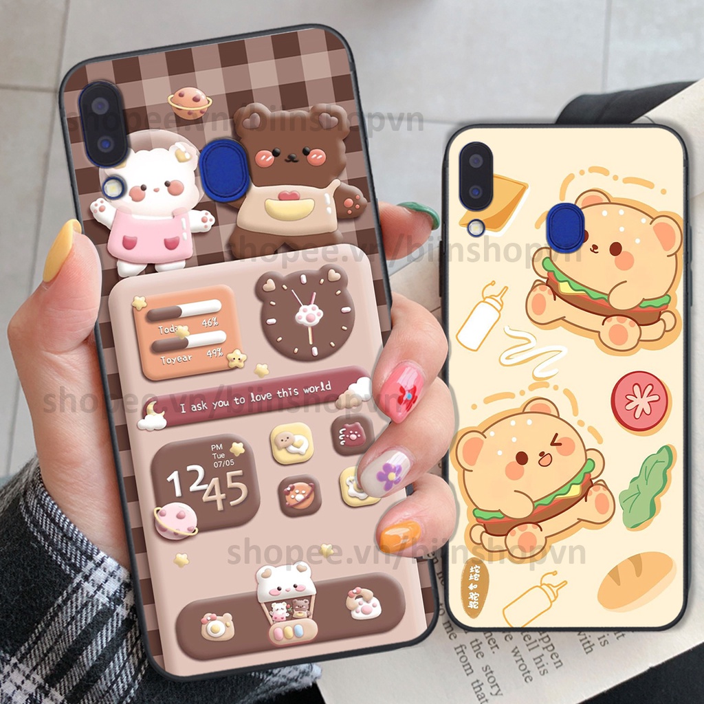 Ốp Samsung M20 / M30 in hình gấu chocolate kẹo ngọt siêu đẹp siêu xinh
