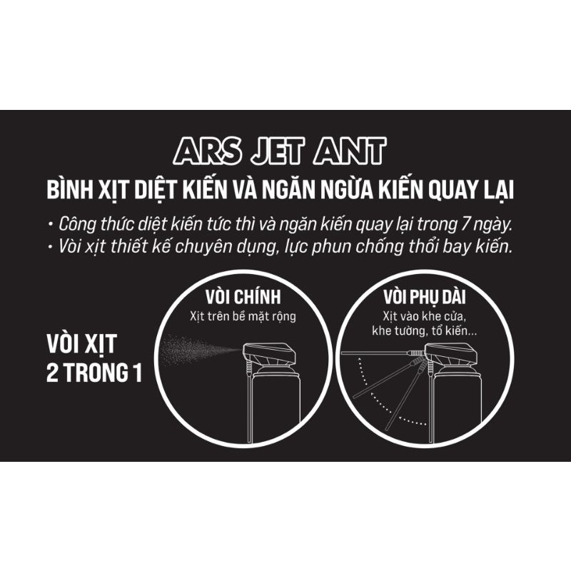 [Mới] Bình xịt Diệt Kiến ARS JET ANT 550ml, diệt trọn tổ kiến ngăn kiến 7 ngày không quay lại.