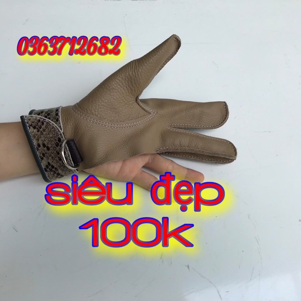 Găng tay 3 ngón cao cấp huấn luyện chim săn mồi chim ưng chim căt và chim săn dòng lượn