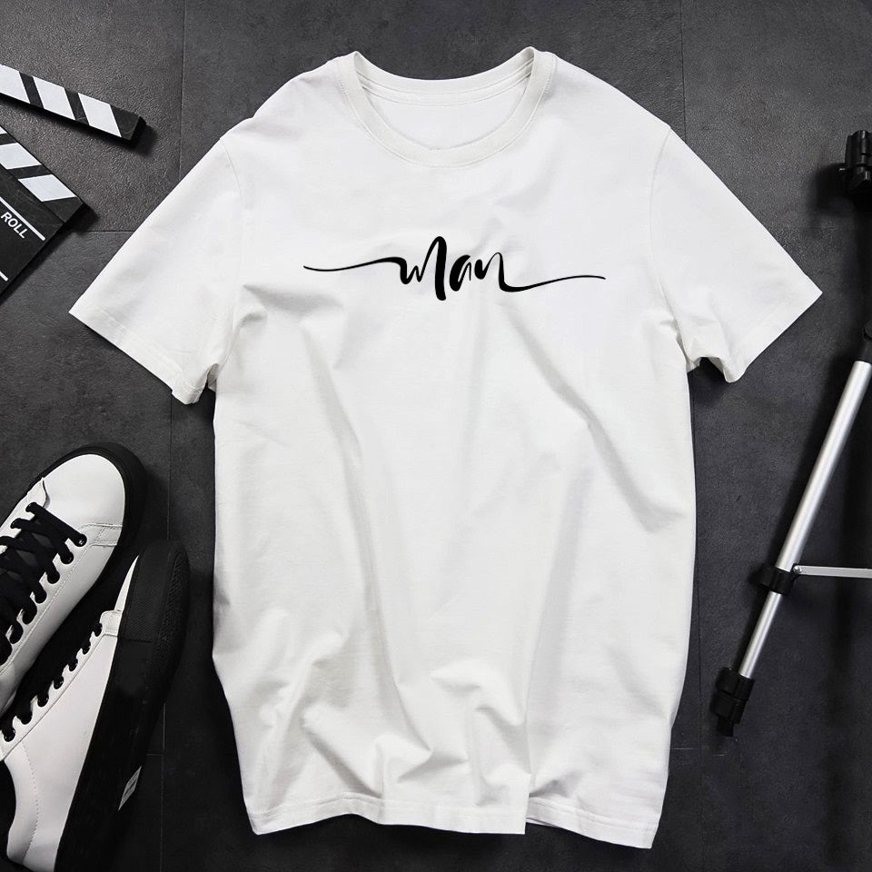 Áo thun unisex in hình chữ MAN đơn giản nhưng đầy phong cách chất vải mềm mịn mát
