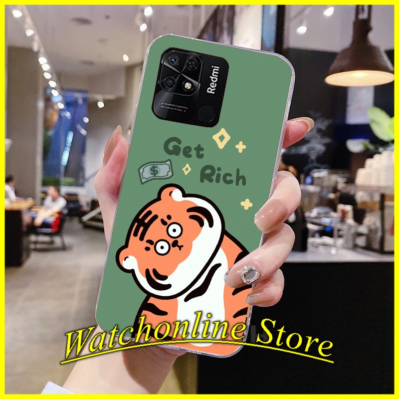Ốp silicon in UV Xiaomi Redmi A1 10C Poco C40 Redmi 10A họa tiết Tiger