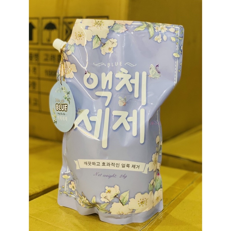Nước giặt Bluee Hànn Quốc (Xanh &amp; Hồng) túi 2kg