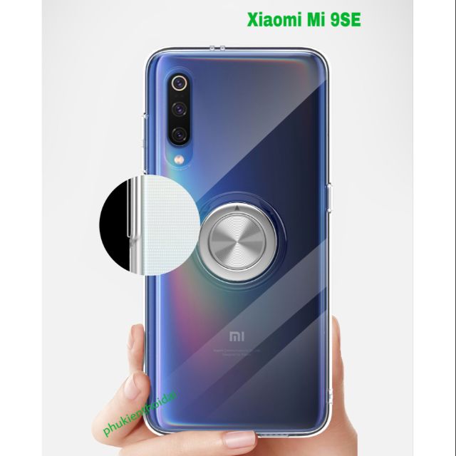 Ốp lưng Xiaomi Mi 9SE  FREESHIP Từ 50k dẻo trong suốt giá đỡ nhẫn iring chống sốc cao cấp