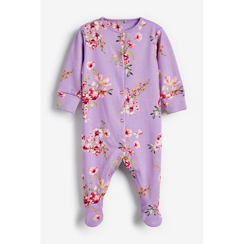 Body liền tất/sleepsuit NEXT cotton mặc hè ngủ điều hoà cho bé gái