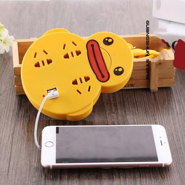 [FREESHIP❤️] Ổ CẮM ĐIỆN VỊT VÀNG CÓ CỔNG USB ĐA NĂNG