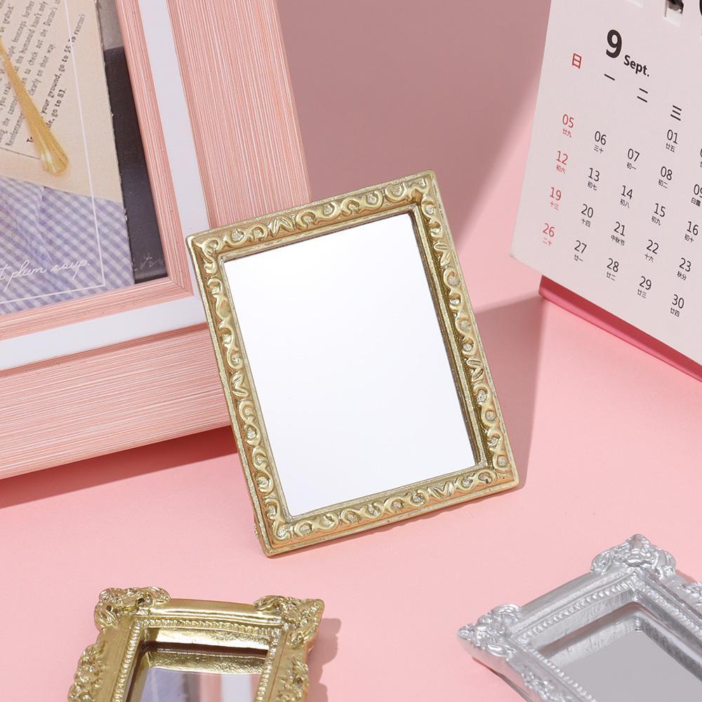 BEBETTERM Gương Trang Điểm Mini Phong Cách Retro Chất Lượng Cao Cho Nhà Búp Bê