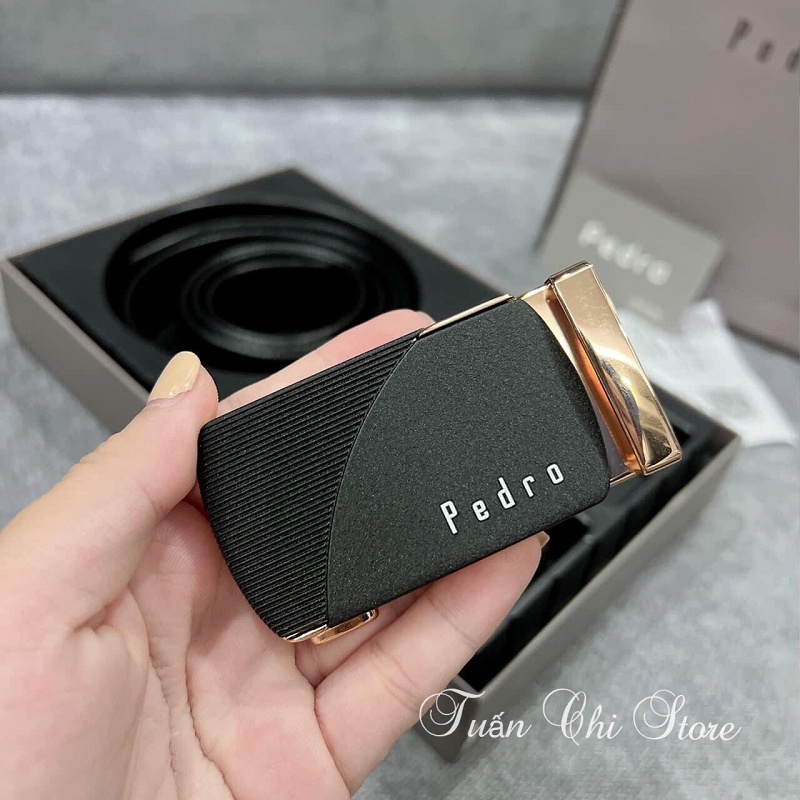⚡𝐅𝐔𝐋𝐋𝐁𝐎𝐗+ 𝐓𝐔́𝐈⚡ Set thắt lưng da nam Pedroo sang trọng và lịch sự - Thắt lưng nam 2 mặt thay đổi phong cách mỗi ngày