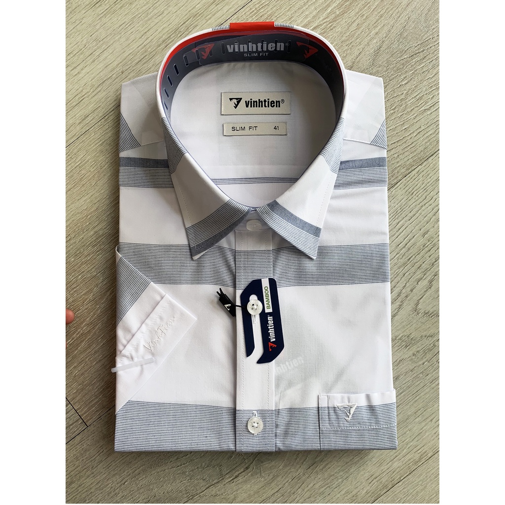 Áo Sơ Mi Ngắn Tay Bamboo Dáng Trẻ Vĩnh Tiến Cao Cấp 430