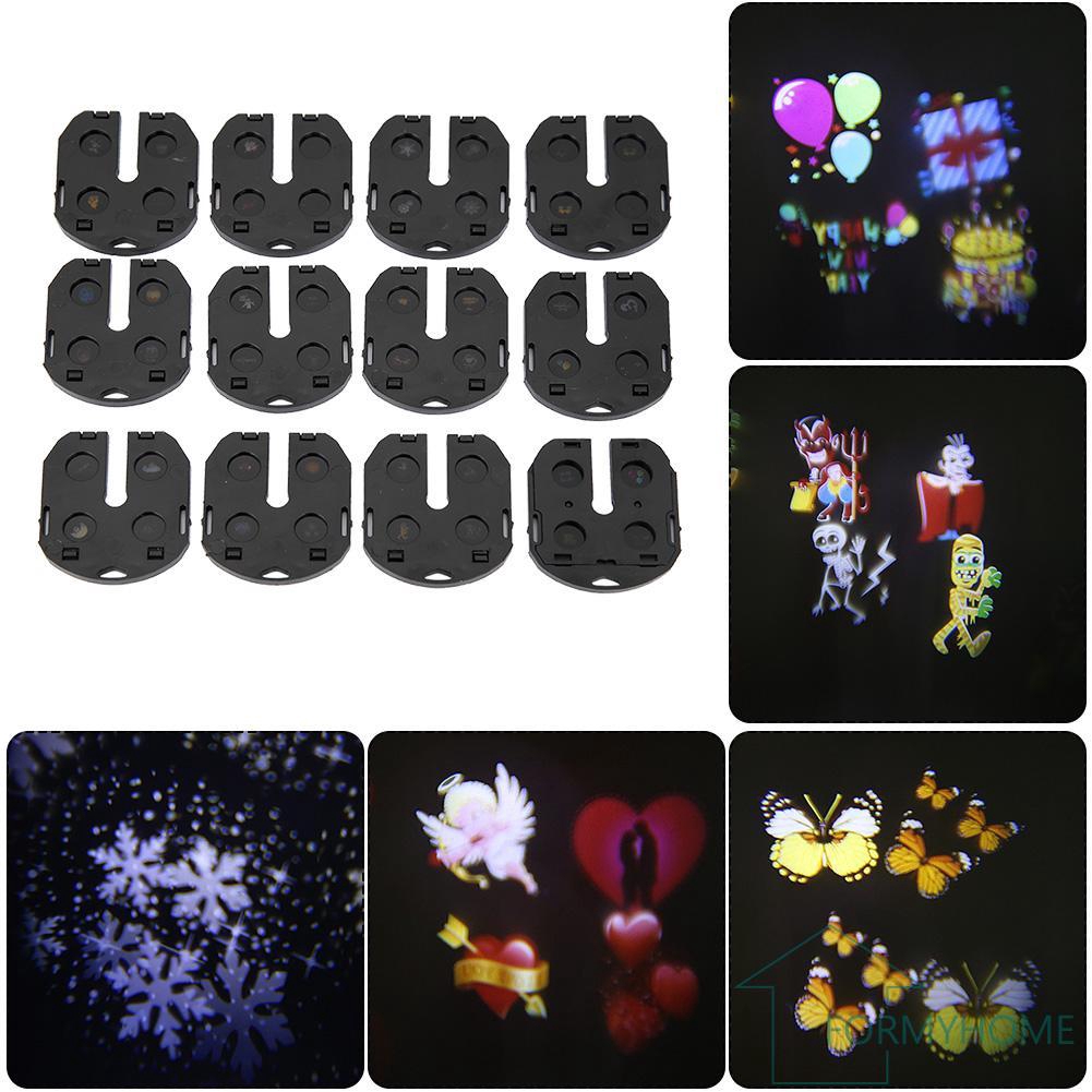 fo LED Christmas Pattern Projector Flashlight Film Outdoor Festival Party Decor