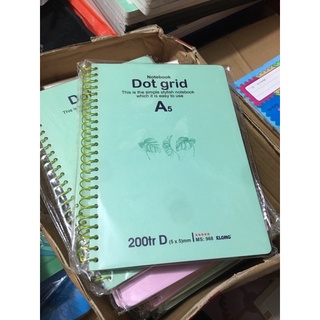 Sổ lò xo đơn ruột chấm Dot Grid A5 - 200 trang; MS 968