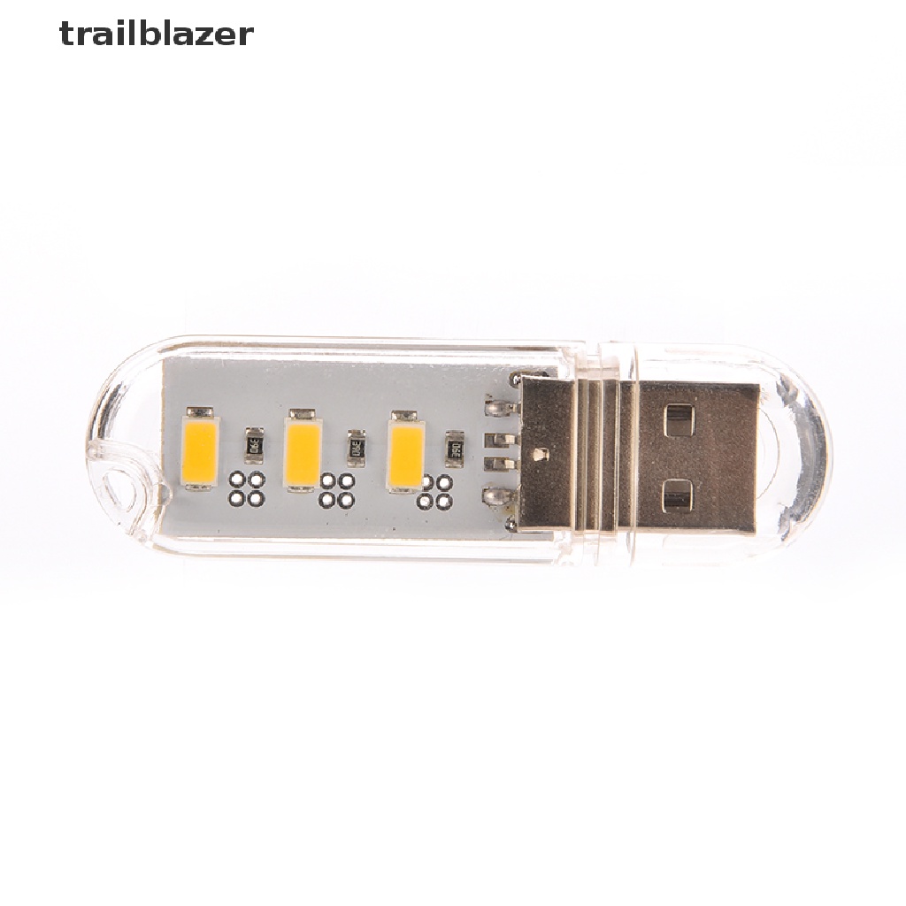 Móc Khóa Đèn LED 3 Bóng Hình Ổ Đĩa Chữ U USB Tiện Dụng