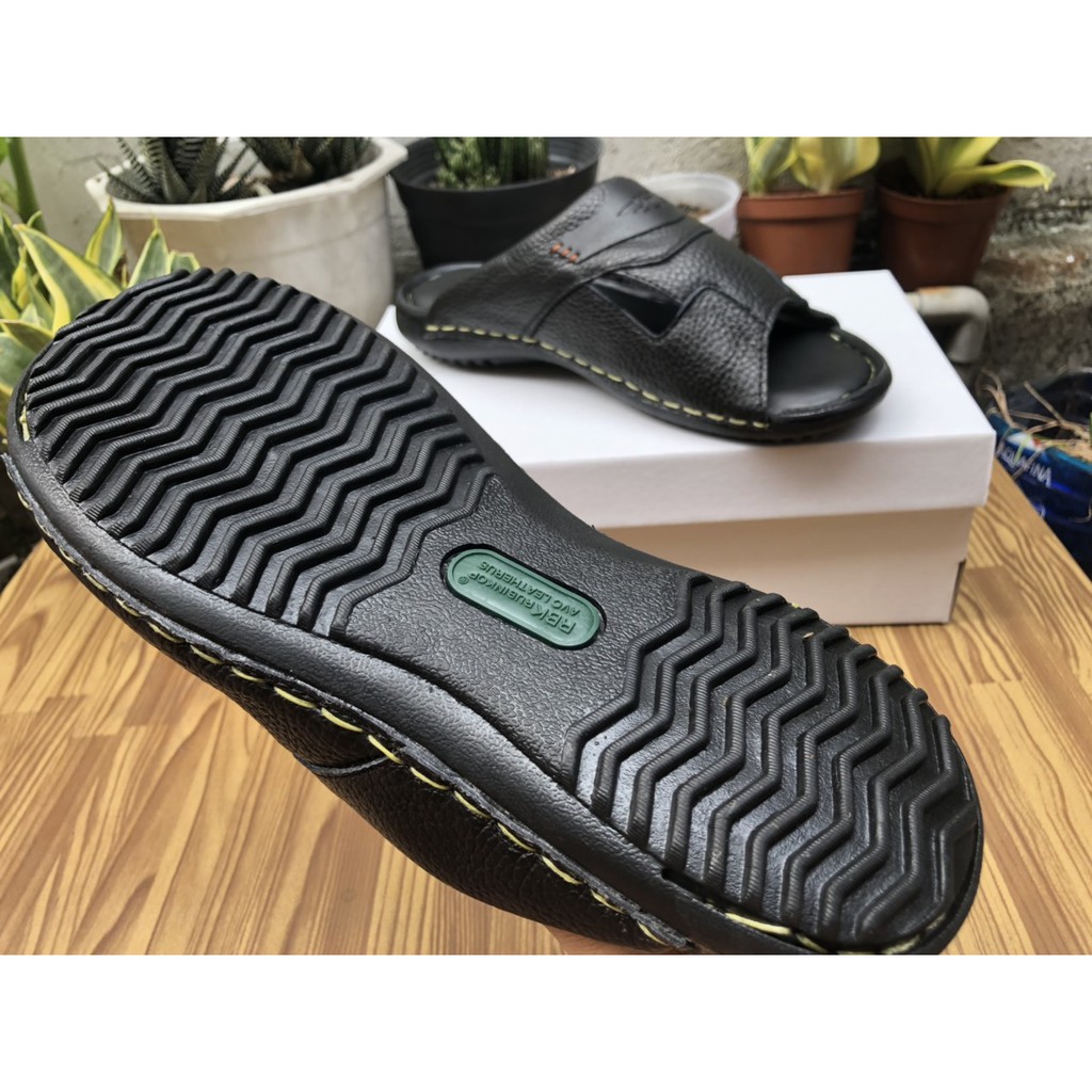 Dép da nam quai ngang giá rẻ nhất - chất liệu da bò 100%