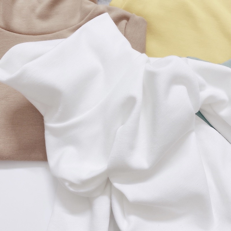 ÁO COTTON LEN CỔ LỌ CHO BÉ