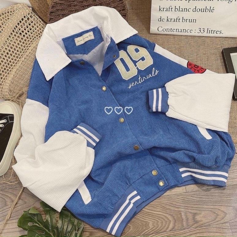 [NEW] Áo Khoác Bomber Unisex Chống Nắng Chất Nhung Tăm 09 Form Rộng Nam Nữ (Hàng Sẵn)