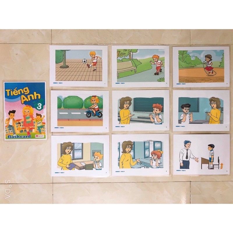 FLASHCARD TIẾNG ANH LỚP 3- ép plastic cho bé