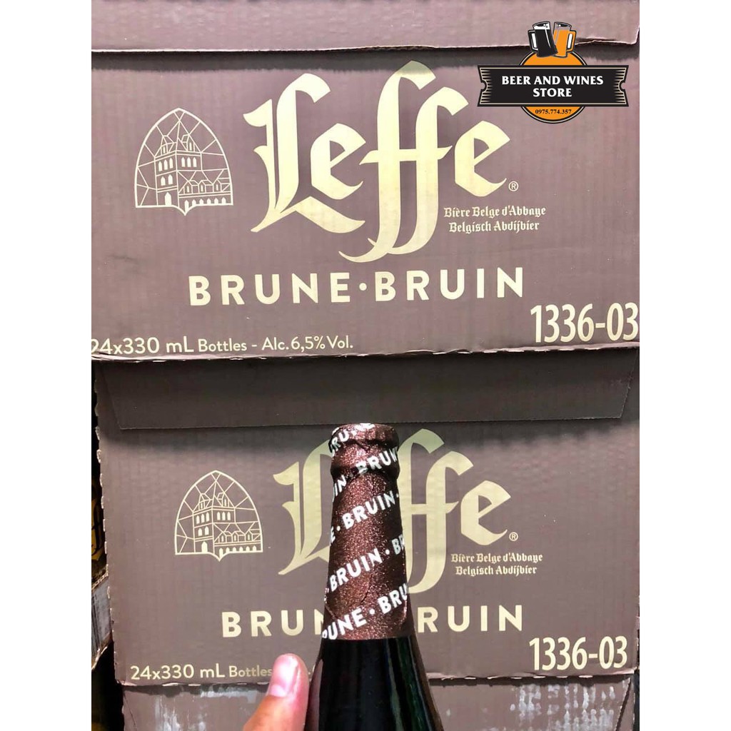 Bia Leffe nâu 6.5% - Bỉ - 330ml/chai - thùng 24 chai