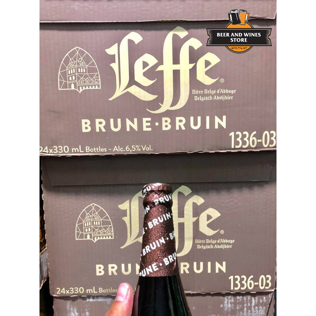 [MUA TẠI ĐÀ NẴNG - FREE SHIP] Bia Leffe nâu 6.5% - Bỉ - 330ml/chai - thùng 24 chai