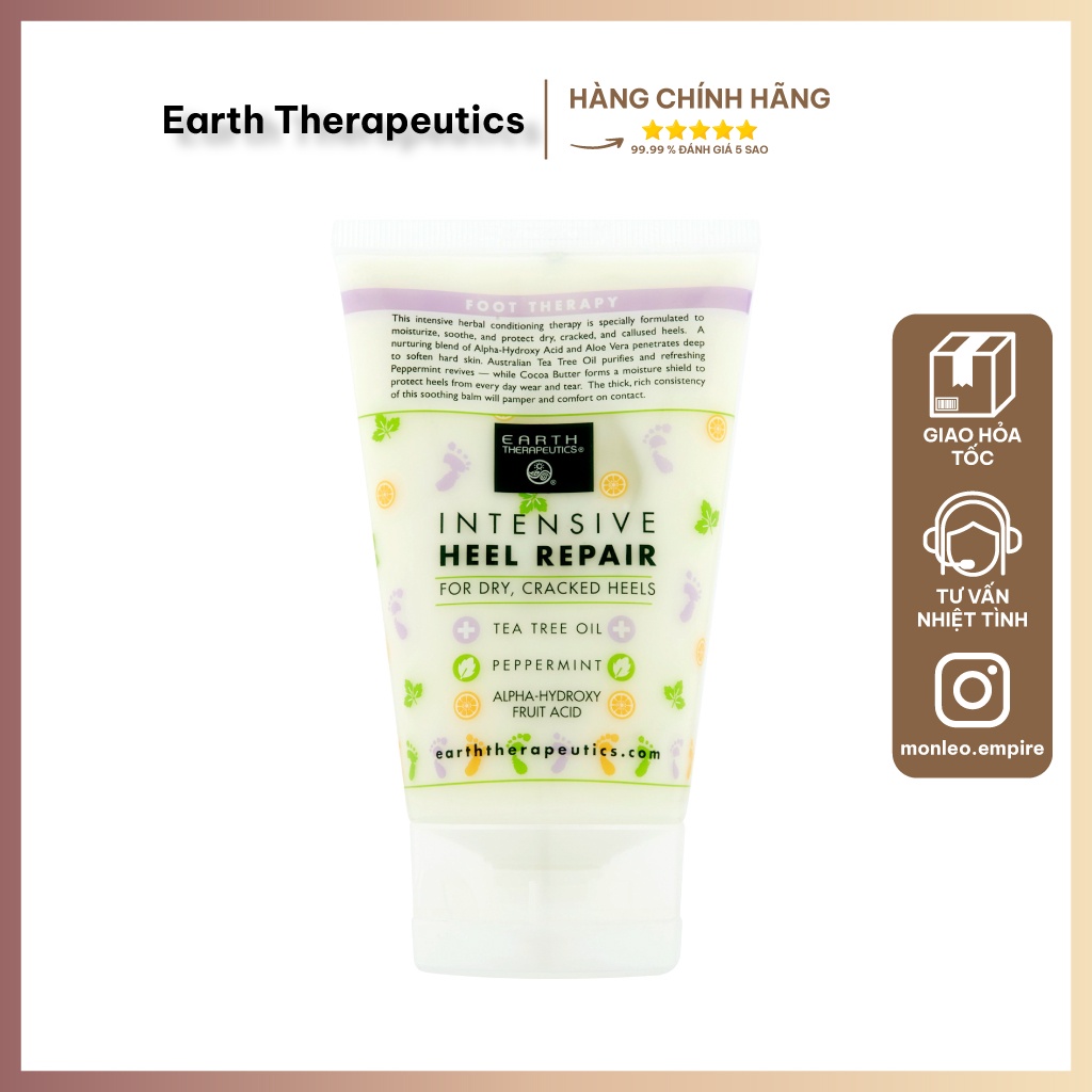 Kem dưỡng gót chân Earth Therapeutics Intensive Heel Repair 118ml