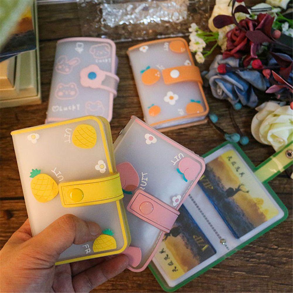 RAINBOW Ví Đựng Thẻ 20 Ngăn Họa Tiết Hoạt Hình Dễ Thương Giá Đỡ