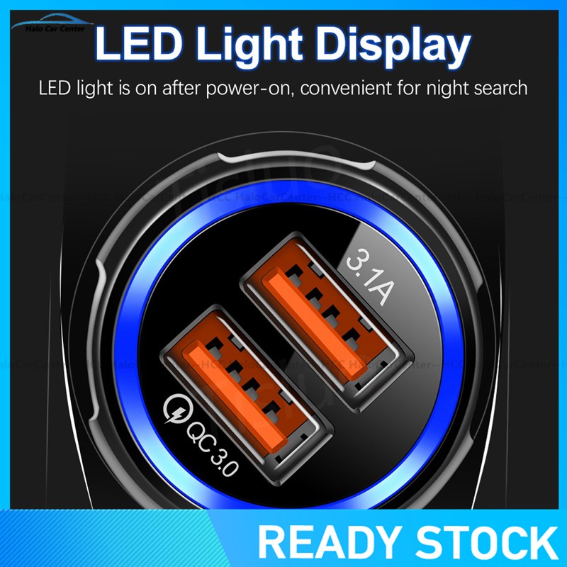 Ổ cắm sạc cổng 2 USB 3.0 2.0 cho xe hơi tiện dụng