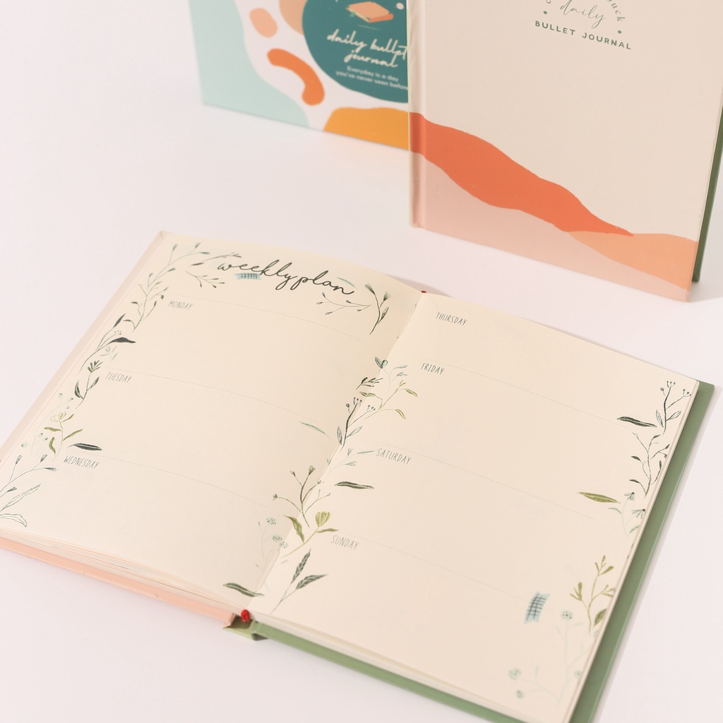 Sổ Crabit Playful Daily Bullet Journal - Sổ in sẵn layout Bullet Journal 12 tháng, in màu