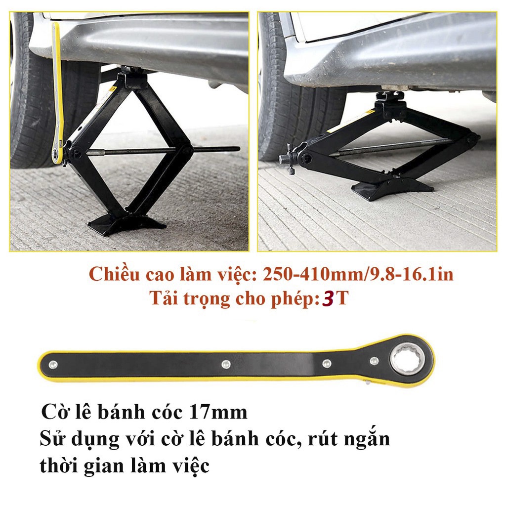 Bộ kích nâng gầm ô tô, xe hơi, SUV 3 tấn nâng gầm dễ dàng