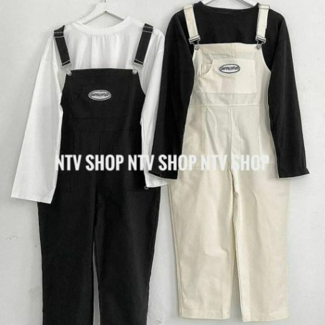 Yếm Kaki PIC Đen/Kem Unisex