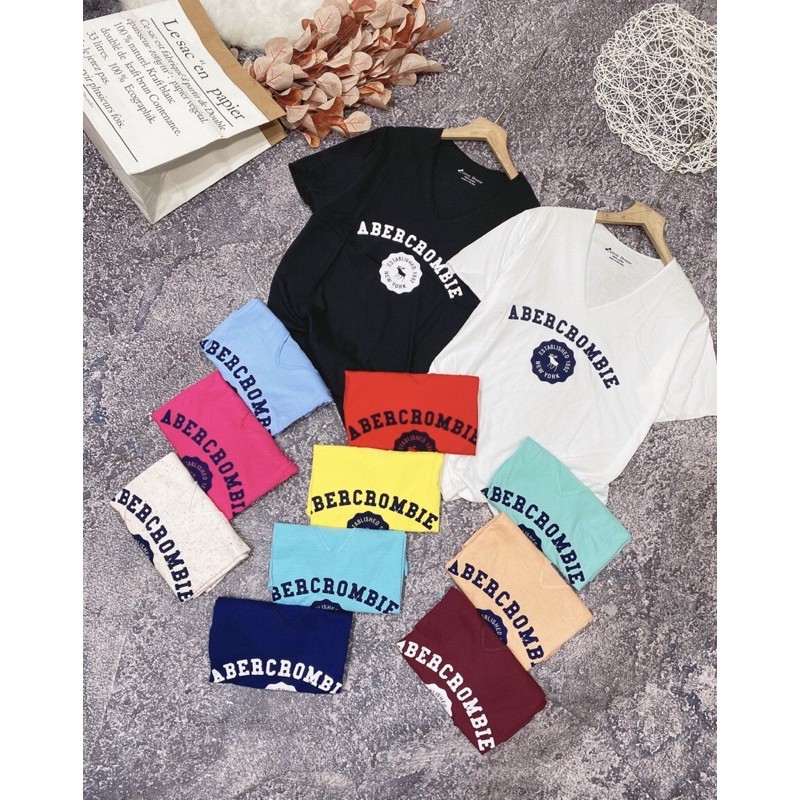 [RẺ NHẤT SHOPEE] Áo thun giấy cổ tim chữ aber