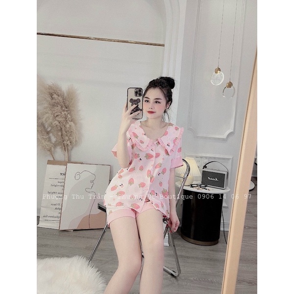 May Shop - Bộ Lụa Cổ Bèo Cao Cấp