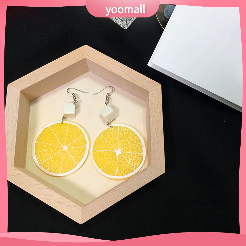 Yomall♡ Khuyên Tai Hình Lát Cam Chanh Xinh Xắn Dành Cho Nữ