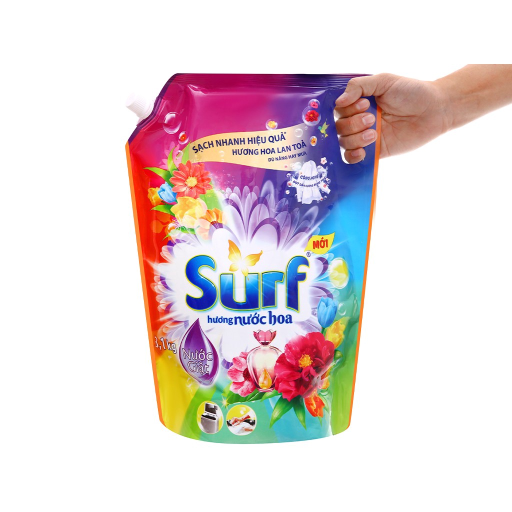 Nuoc giac xa - Nước Giặt Surf Đậm Đặc Hương Nước Hoa - Túi 3.1Kg