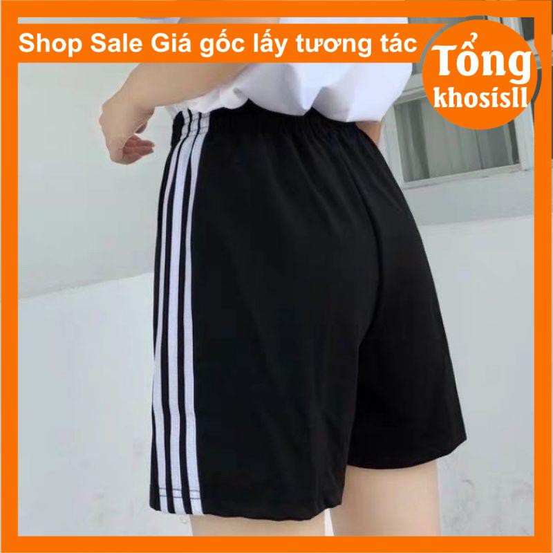 MÃ TONGB6 giảm 5k ĐƠN 199k⚡Quần short đùi 3 sọc ống rộng chất sạn Hàn ⚡Thời trang thể thao nam nữ unisex