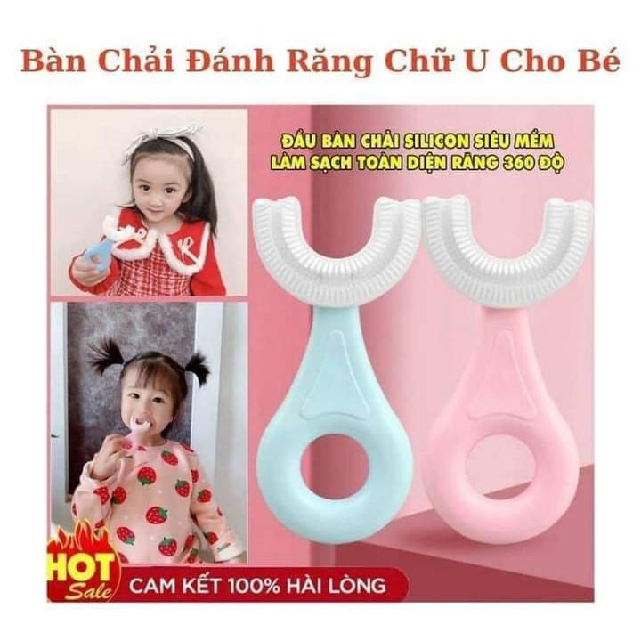 Bàn Chải Đánh Răng trẻ em Silicon Hình Chữ U, Bàn Chải Tập Đánh Răng Cho Bé Từ 2 - 6 Tuổi (bán chạy)