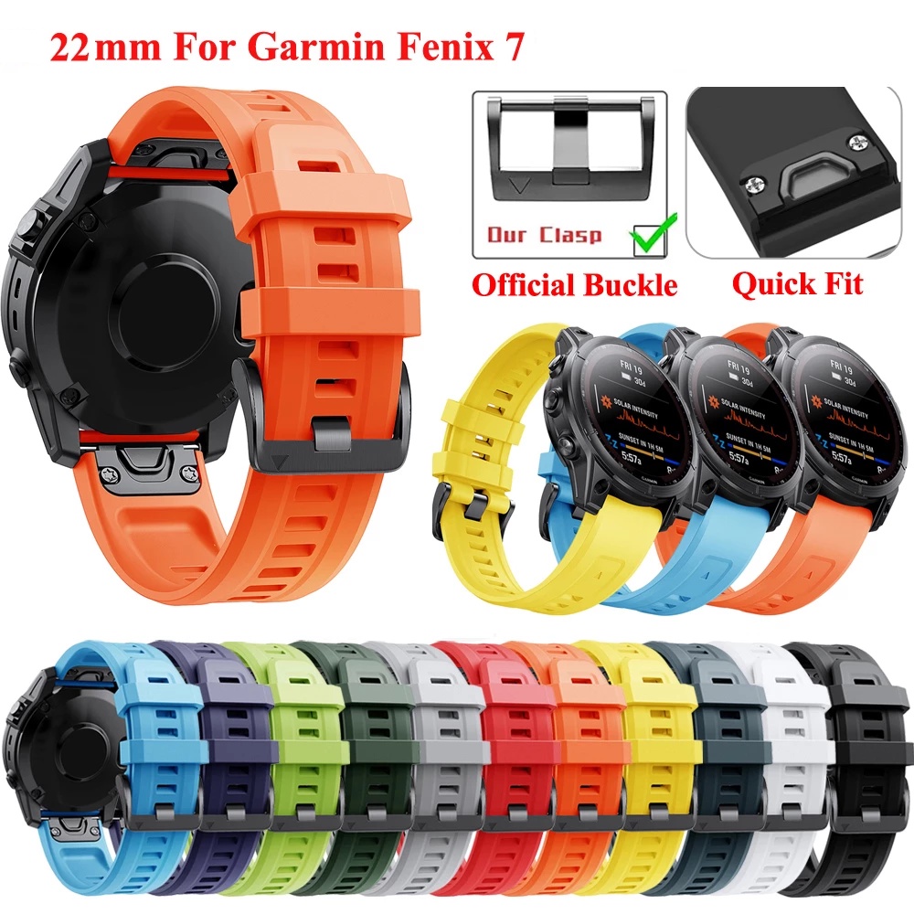 Dây Đeo Thay Thế Bằng Silicone 22mm Cho Garmin Fenix 7