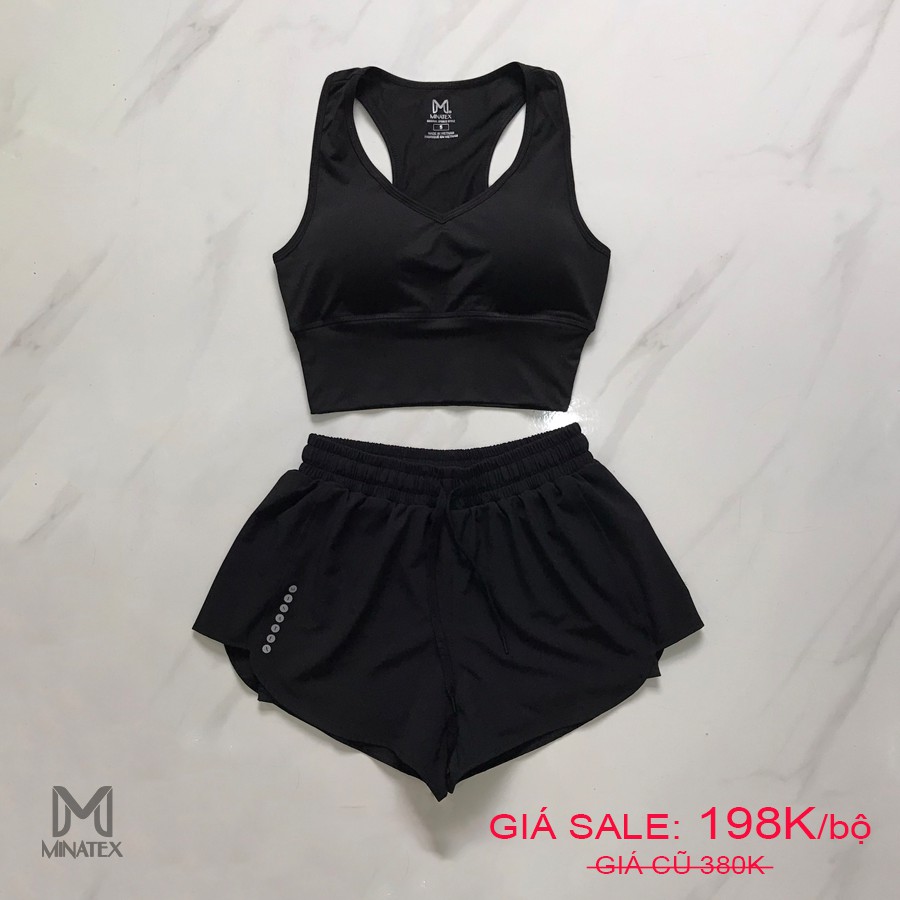 Bộ tập thể thao tập gym yoga earobic cho nữ Minatex