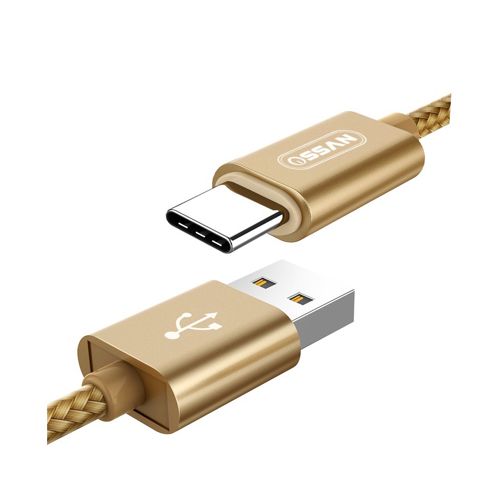 Dây sạc USB Type C OSSAN OS-CS10 - hỗ trợ nhanh Samsung Note 8 S8 9 Plus 10 và các máy có cổng