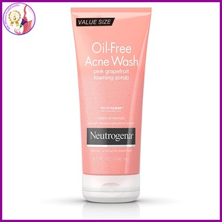 Sữa rửa mặt ngăn ngừa mụn neutrogena oil free acne wash pink grapefruit 198ml