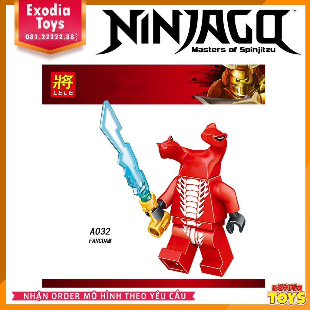 Xếp hình Minifigure Ninjago các quái vật Xà Tinh - Đồ Chơi Lắp Ghép Sáng Tạo - LELE A025-032