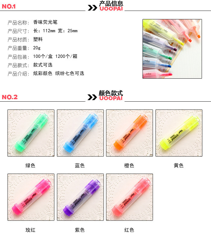 1 bút dạ quang nhiều màu