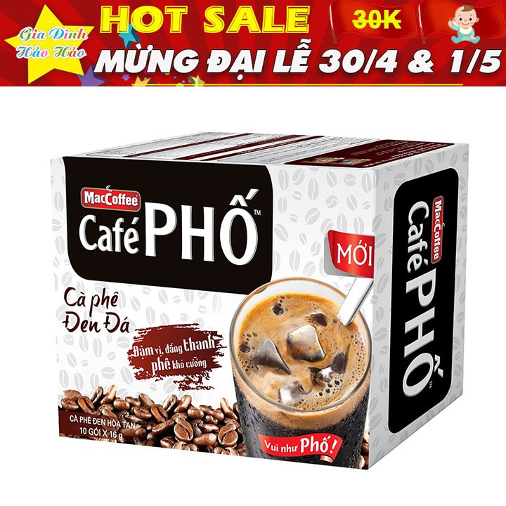 Cà phê Phố Đen Đá MACCOFFEE 160g