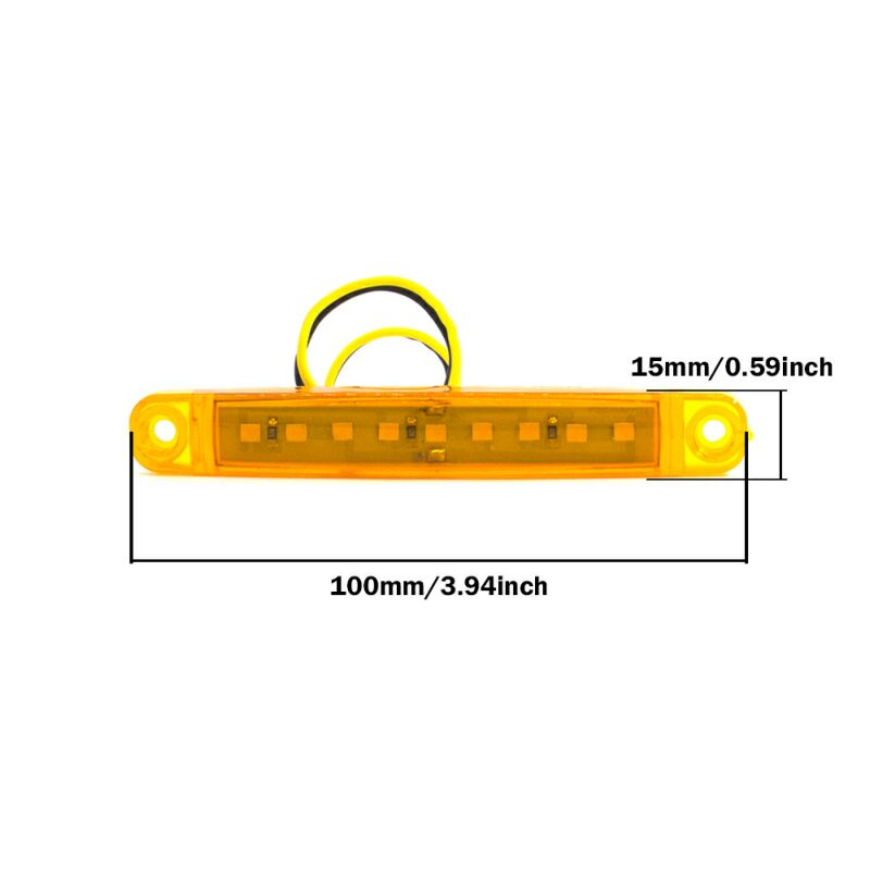 Đèn led Xi Nhan 9 smd 12v 24v Ánh Sáng Cam Chuyên Dụng Cho Xe Tải