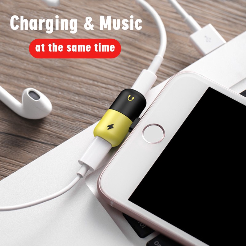 Dây cáp sạc chuyển đổi tai nghe hình viên thuốc cho iPhone Type-C